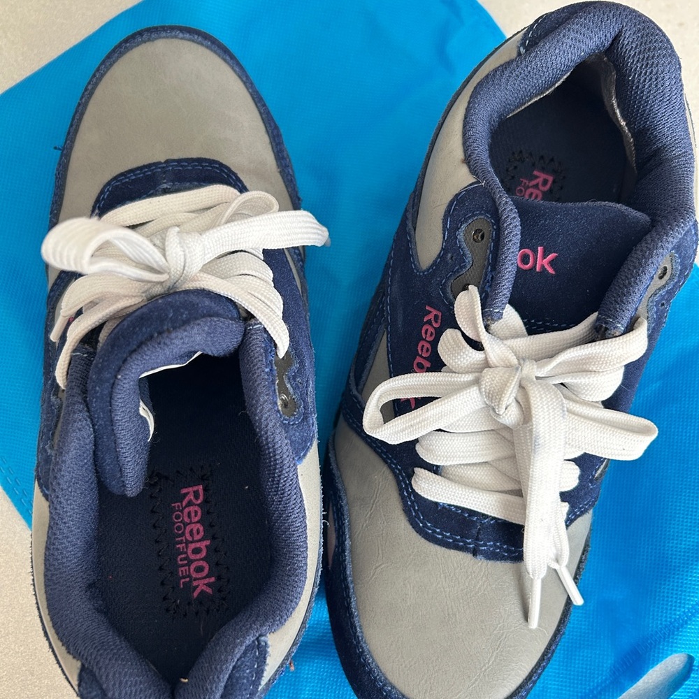 STEEL TOE Reebok Blue and Gray Sneakers with Cushioned Soled